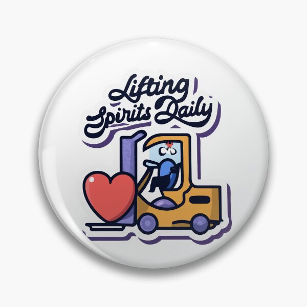 Item preview, Cartoon Forklift Lifting Spirits Daily designed and sold by NiftyWrx.