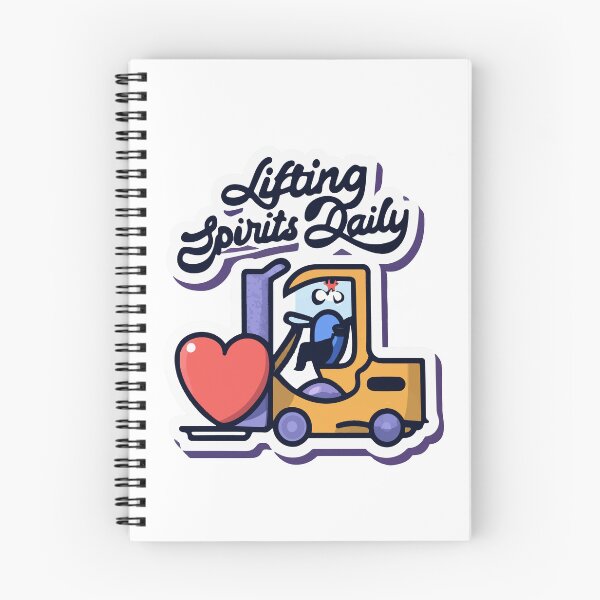 Item preview, Cartoon Forklift Lifting Spirits Daily designed and sold by NiftyWrx.