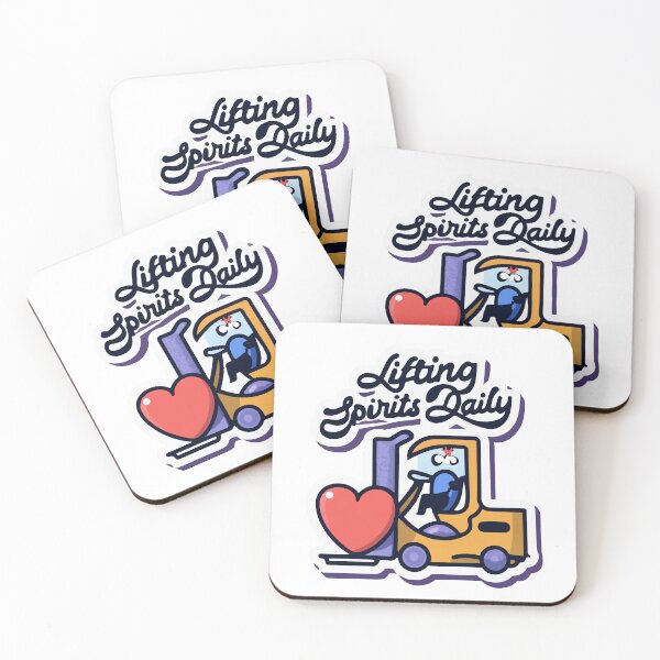 Item preview, Cartoon Forklift Lifting Spirits Daily designed and sold by NiftyWrx.