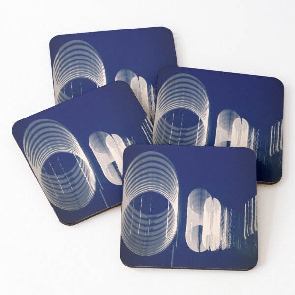 Item preview, Blue and white circular sweep digital art designed and sold by Carré Comme Orange.