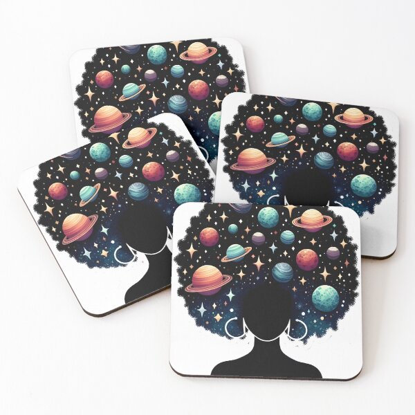 Item preview, Afrofuturism Afro Girl Cosmic designed and sold by KitonicTees.