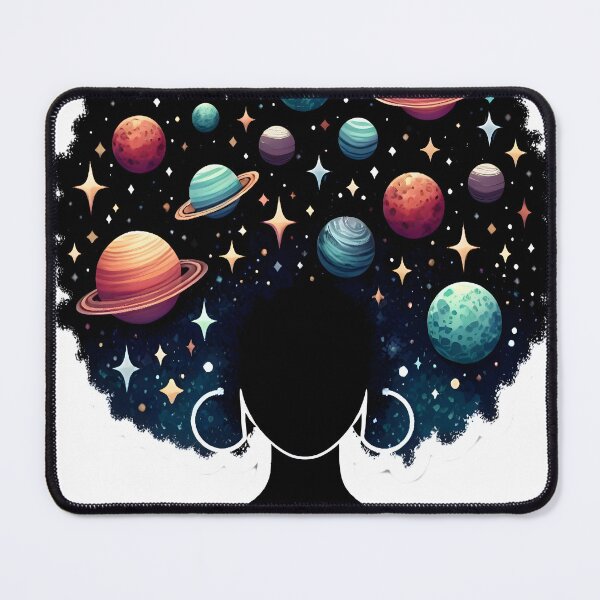 Item preview, Afrofuturism Afro Girl Cosmic designed and sold by KitonicTees.