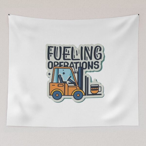 Item preview, Rugged Forklift Coffee 'Fueling Operations' Design designed and sold by NiftyWrx.