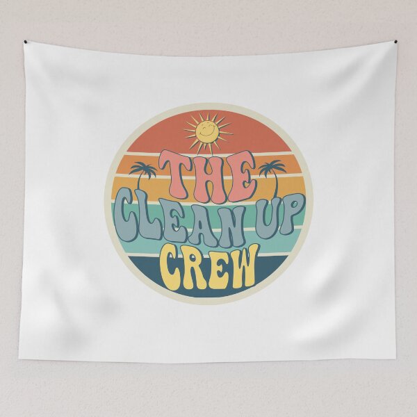 Item preview, The Cleaning Squad vintage Cleanup Crew Cleaning on the Beach designed and sold by CoolCreative.