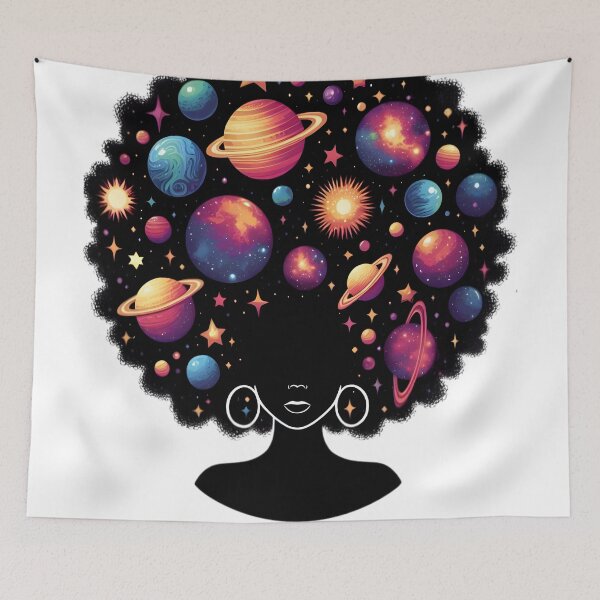 Item preview, Afrofuturism Afro Girl Art designed and sold by KitonicTees.