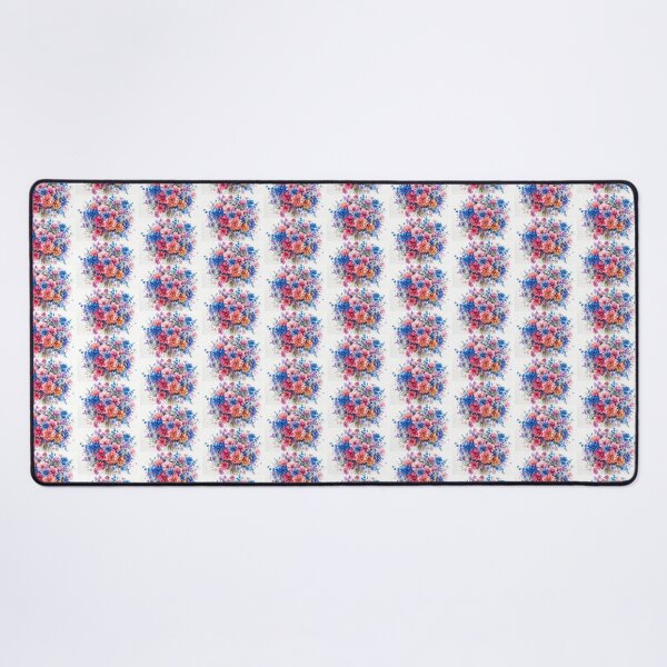 Item preview, Beautifully detailed watercolor illustration of a bouquet with pink and blue  and white flowers designed and sold by Ladidia.