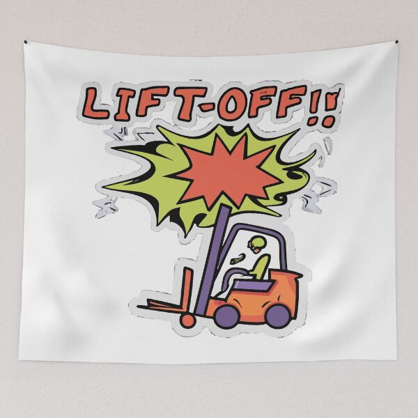 Item preview, Lift-Off Comic Forklift Burst designed and sold by NiftyWrx.