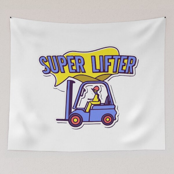 Item preview, Super Lifter Flying Forklift Hero Design designed and sold by NiftyWrx.