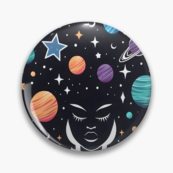 Item preview, Afrofuturism Afro Girl Sticker Design designed and sold by KitonicTees.