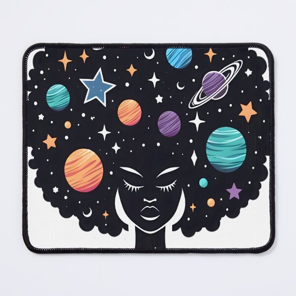 Item preview, Afrofuturism Afro Girl Sticker Design designed and sold by KitonicTees.