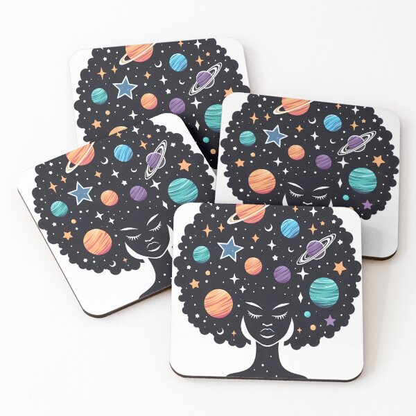 Item preview, Afrofuturism Afro Girl Sticker Design designed and sold by KitonicTees.