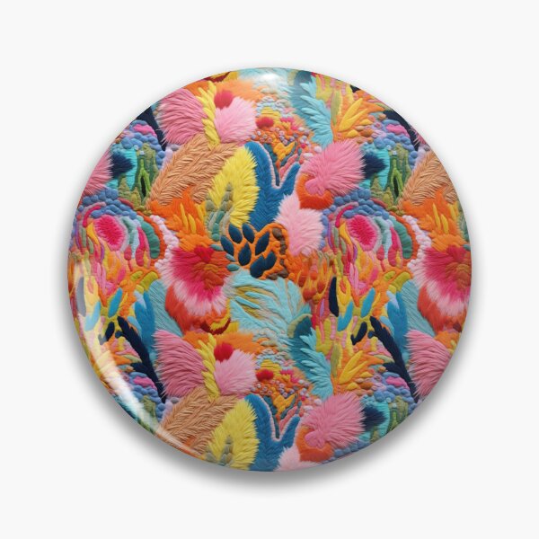 Item preview, Abstract multicolored floral embroidery. Pattern with colorful embroidery. Abstract shapes of different colors. Summer mood. designed and sold by SculpterioShop.