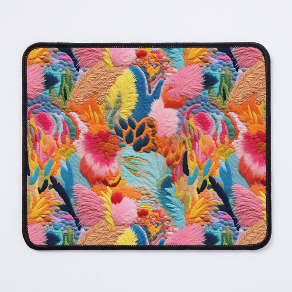 Item preview, Abstract multicolored floral embroidery. Pattern with colorful embroidery. Abstract shapes of different colors. Summer mood. designed and sold by SculpterioShop.