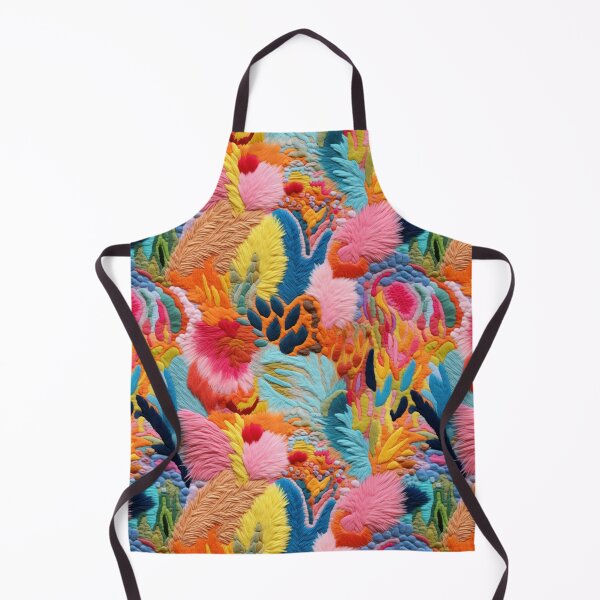Item preview, Abstract multicolored floral embroidery. Pattern with colorful embroidery. Abstract shapes of different colors. Summer mood. designed and sold by SculpterioShop.