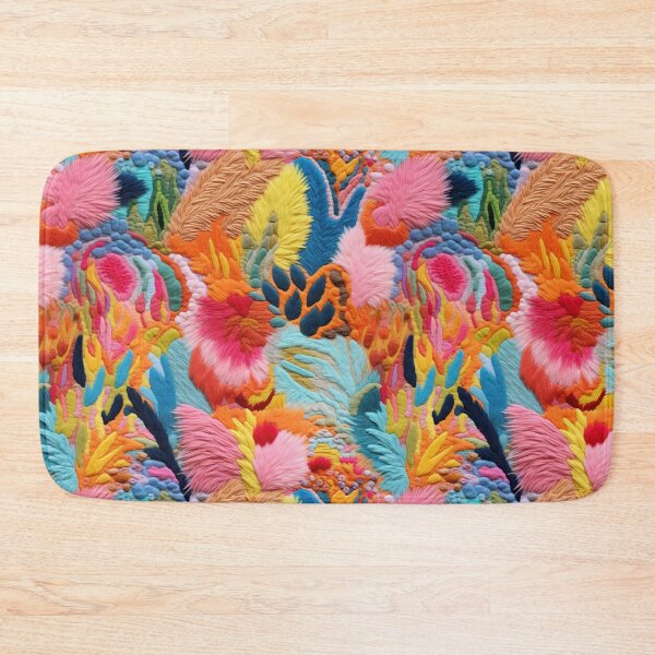 Item preview, Abstract multicolored floral embroidery. Pattern with colorful embroidery. Abstract shapes of different colors. Summer mood. designed and sold by SculpterioShop.