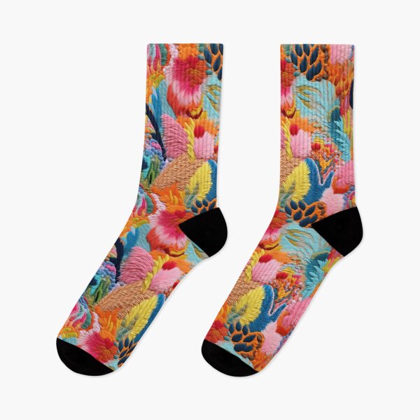 Item preview, Abstract multicolored floral embroidery. Pattern with colorful embroidery. Abstract shapes of different colors. Summer mood. designed and sold by SculpterioShop.