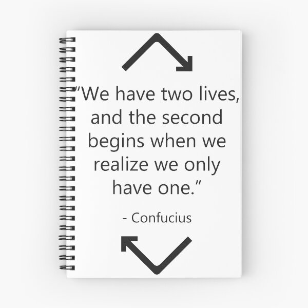 Item preview, Confucius philosophy quote - Two Lives designed and sold by GetItGiftIt.