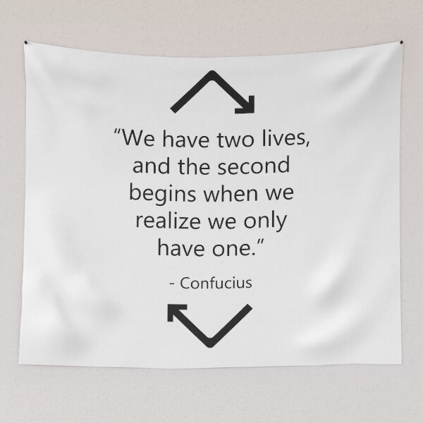 Item preview, Confucius philosophy quote - Two Lives designed and sold by GetItGiftIt.