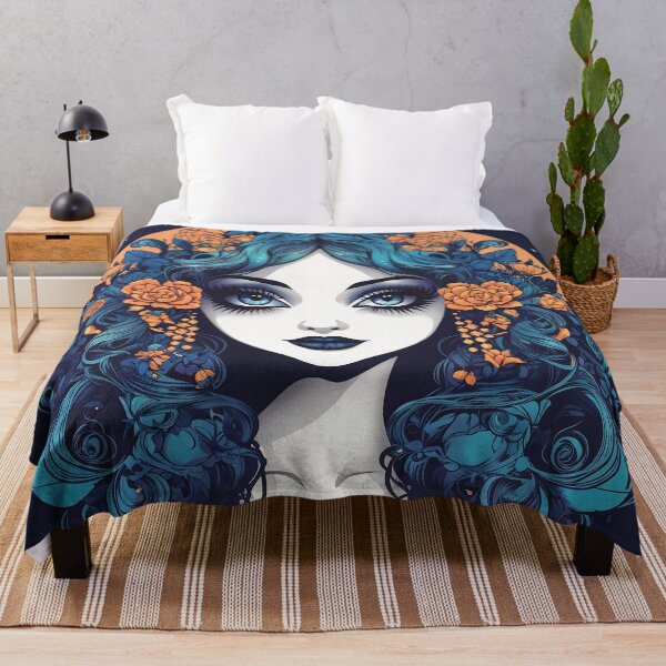 Item preview, Portrait Midnight Bloom: Mystical Woman Lunar Cosmic Florals designed and sold by MidnightChiffon.