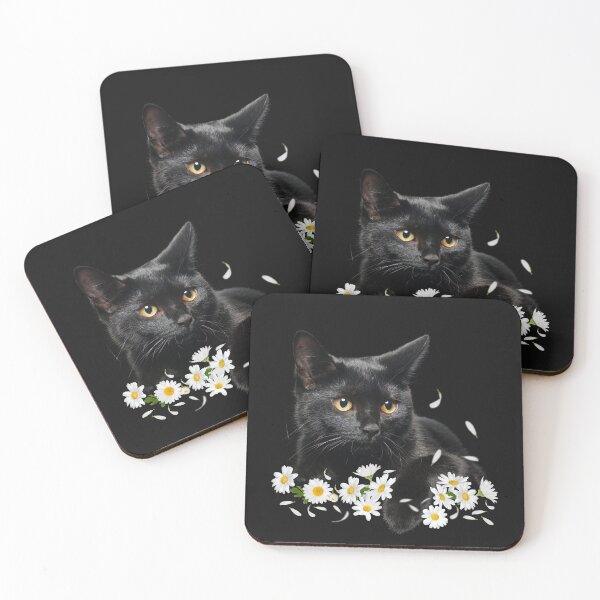 Item preview, Cat birth month flower, April daisy. Black cat shirt. Cat mom gift. Cat and daisy designed and sold by godleo.