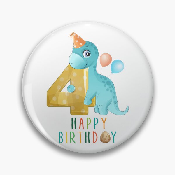 Item preview, Happy Birthday from dinosaur. Age 4 designed and sold by FaddyFog.