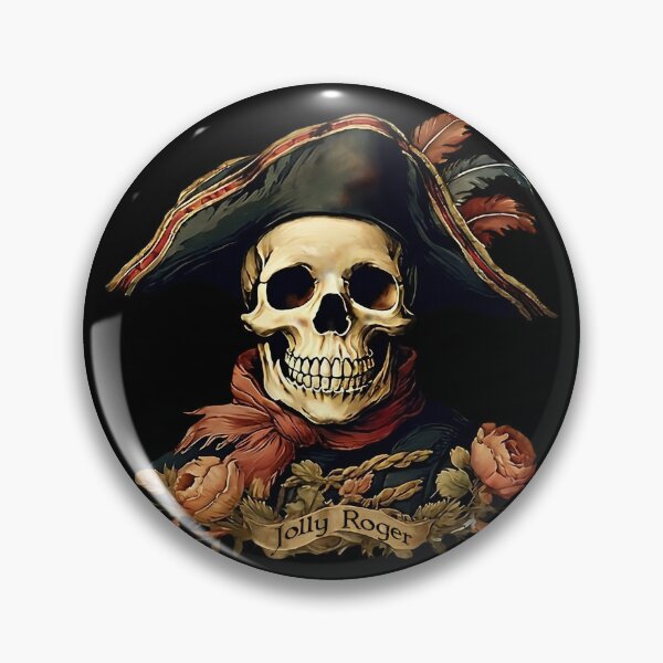 Item preview, Vintage Pirate Art: Smiling Jolly Roger Portrait | Vintage Art | Pirate Lover designed and sold by UnhingedBird.