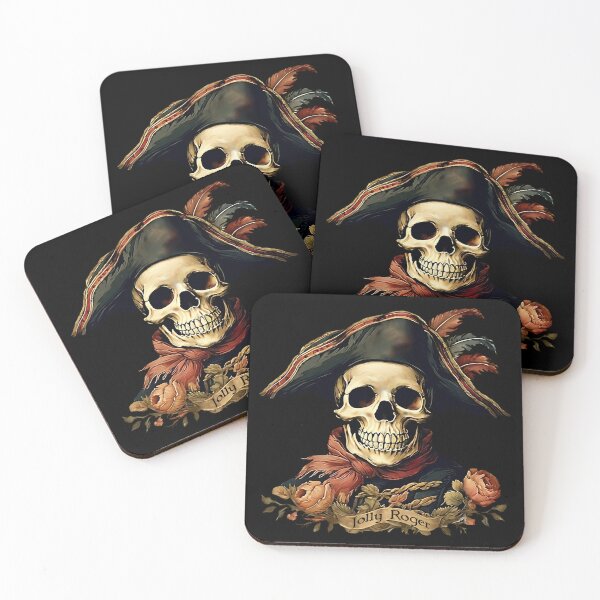 Item preview, Vintage Pirate Art: Smiling Jolly Roger Portrait | Vintage Art | Pirate Lover designed and sold by UnhingedBird.