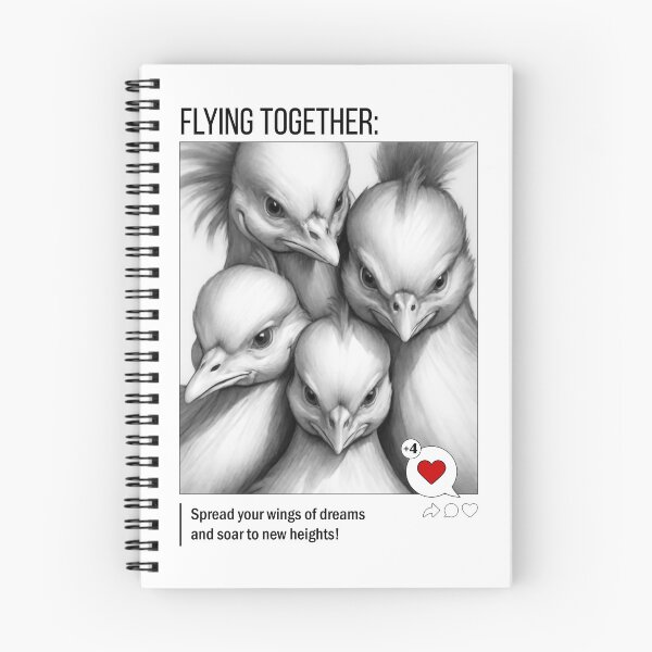 Item preview, Flying Together: Inspiration with Chickens designed and sold by MAN  FROM MARS.