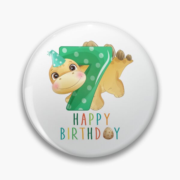 Artikelvorschau, Alles Gute zum Geburtstag von Dinosaurier. Alter 7 entworfen und verkauft von FaddyFog.