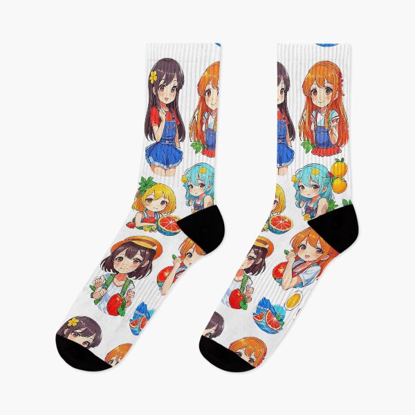 Artikelvorschau, Musteraufkleber Mädchen Anime. entworfen und verkauft von Giulivo Store Graphic.