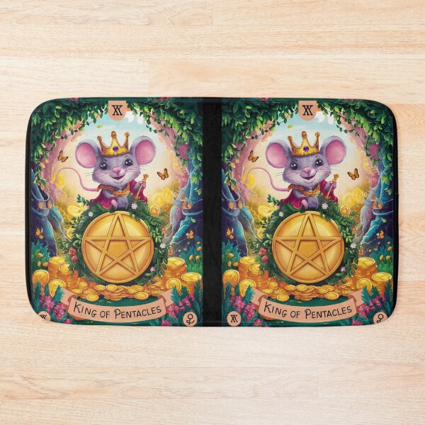 Item preview, Tarot Card - King of Pentacles. mouse theme, mouse lover, cute mouse designed and sold by ZodiacWonders.
