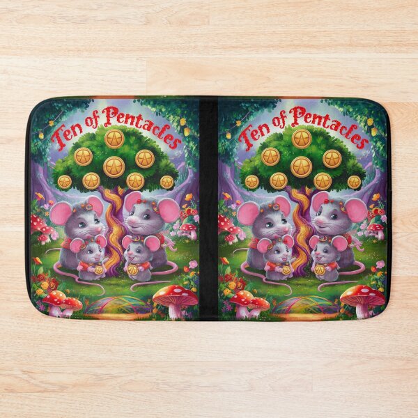 Item preview, Tarot Card - Ten of Pentacles. mouse theme, mouse lover, cute mouse designed and sold by ZodiacWonders.