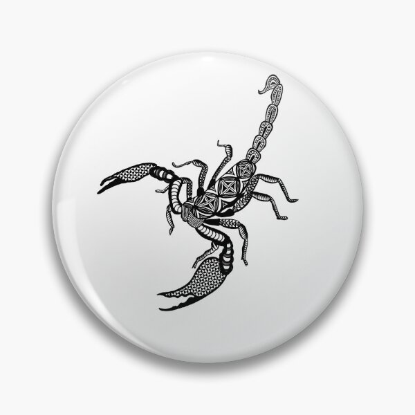 Item preview, graphic scorpion with patterns designed and sold by Tetiana Pohurska.