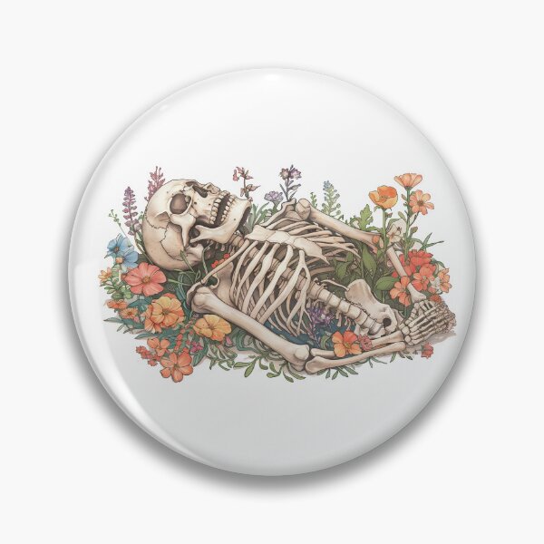 Item preview, Skelton with flowers  designed and sold by Art Aesthetic.