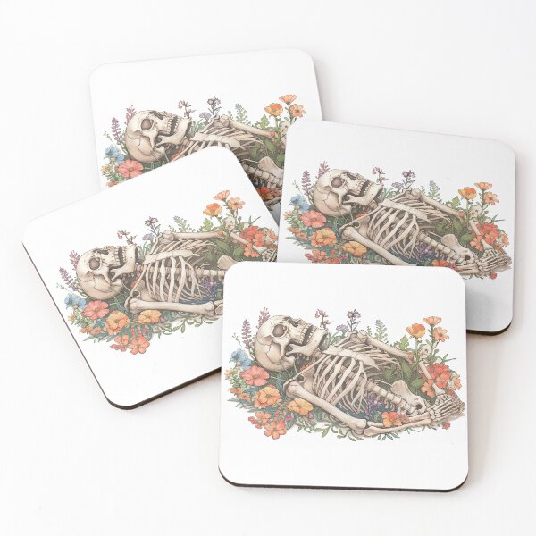 Item preview, Skelton with flowers  designed and sold by Art Aesthetic.