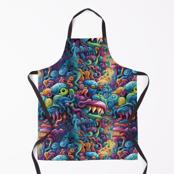 Item preview, Psychedelic abstraction in the form of a monsters. A psychedelic vision inspired by an acid trip. Shamanic vision from the ancient world. designed and sold by SculpterioShop.