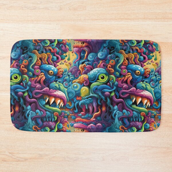 Item preview, Psychedelic abstraction in the form of a monsters. A psychedelic vision inspired by an acid trip. Shamanic vision from the ancient world. designed and sold by SculpterioShop.