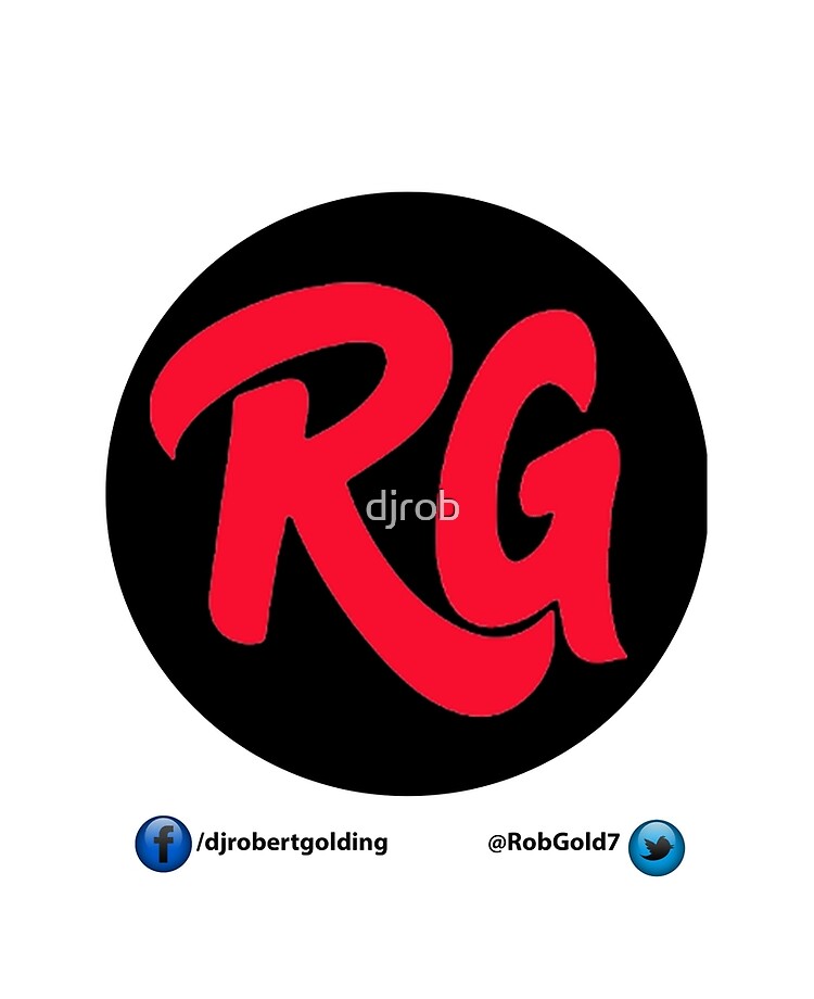 RG Logo In Black & Red With Social Links