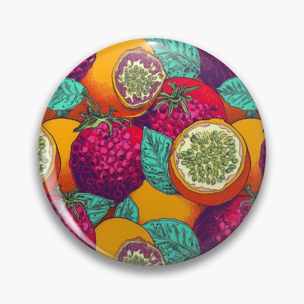 Item preview, Passion fruit in pop art style. Fruit multicolored pattern. Bright juicy pop art with Passion fruits. designed and sold by SculpterioShop.
