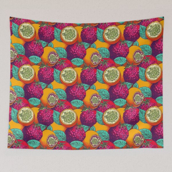 Item preview, Passion fruit in pop art style. Fruit multicolored pattern. Bright juicy pop art with Passion fruits. designed and sold by SculpterioShop.