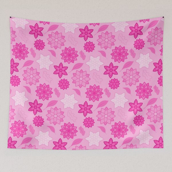 Item preview, Pink flower seamless pattern design  designed and sold by SpinklyCreations.
