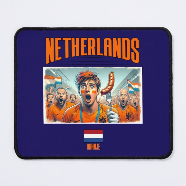 Item preview, Dutch Fans Euro24, sausage on a Fork. Netherlands designed and sold by Get-Forked.