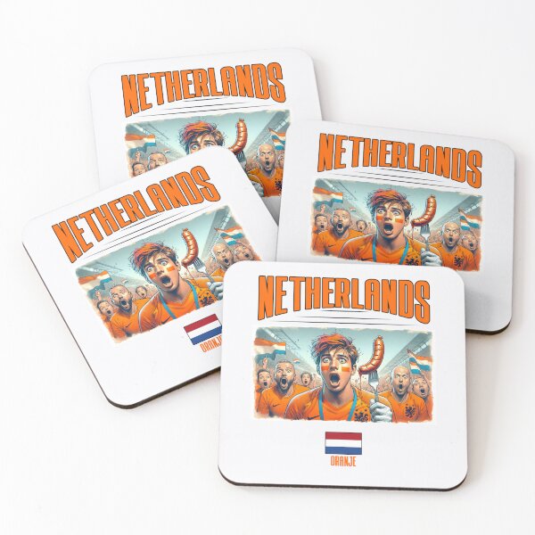 Item preview, Dutch Fans Euro24, sausage on a Fork. Netherlands designed and sold by Get-Forked.