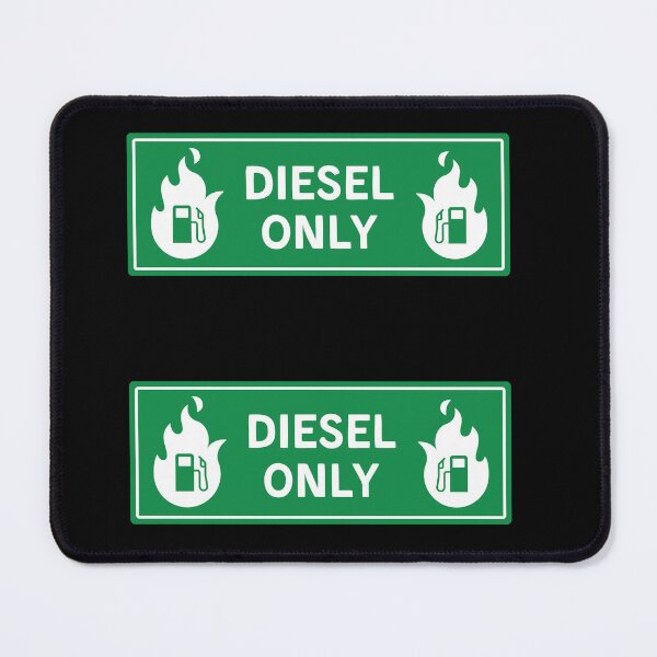 Artikelvorschau, Nur Diesel, grünes Hinweisschild für Fahrer entworfen und verkauft von Kondi-Art.