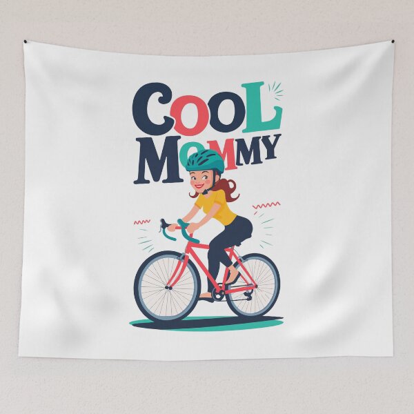 Item preview, Cool Mommy On Red Bicycle - Mothers Day designed and sold by mergmart.
