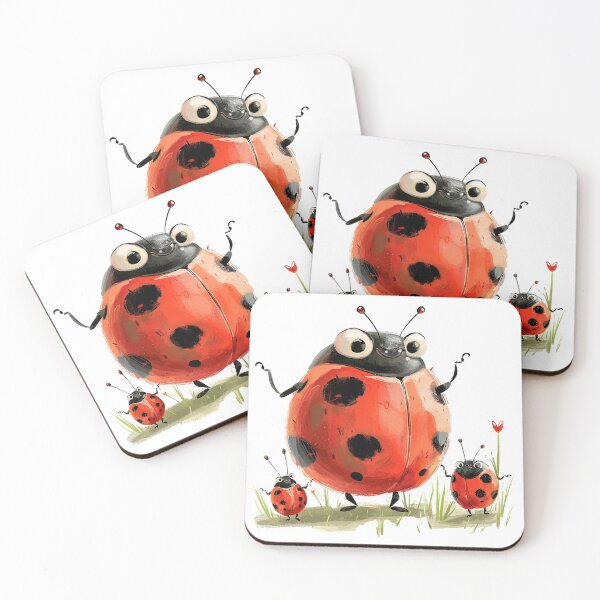 Item preview, Ladybug Love in Watercolour designed and sold by fluidwatercolor.