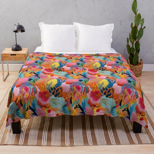 Item preview, Abstract multicolored floral embroidery. Pattern with colorful embroidery. Abstract shapes of different colors. Summer mood. designed and sold by SculpterioShop.