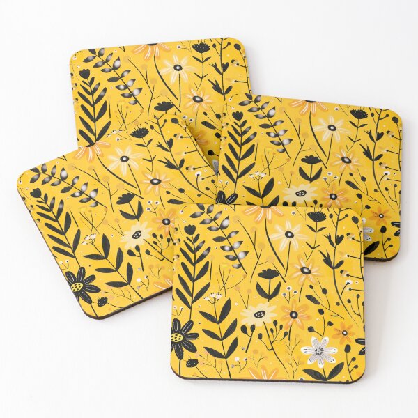 Item preview,  Dance of yellow and black flowers designed and sold by Marie Colençon.