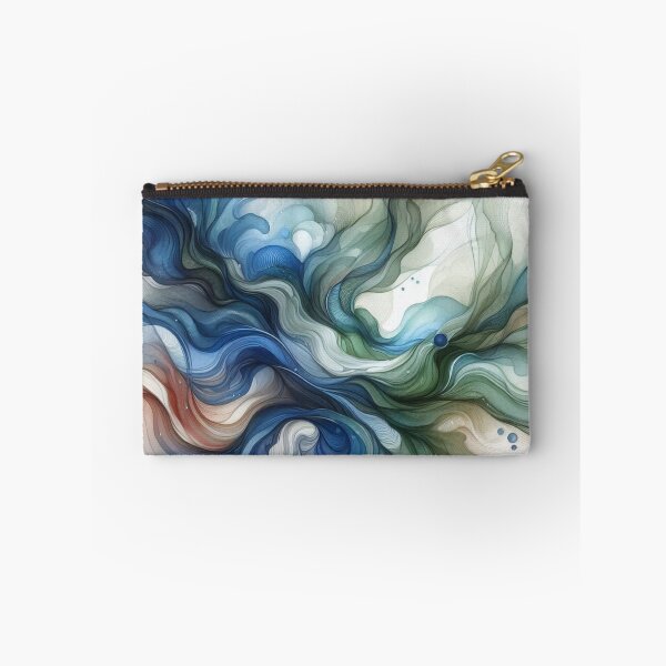 Item preview, Flowy abstract in blues and greens designed and sold by MALindsey1.