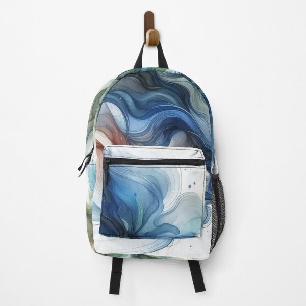Item preview, Flowy abstract in blues and greens designed and sold by MALindsey1.